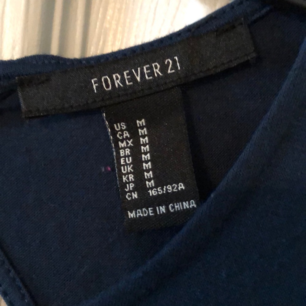 Forever 21 navy dress Sz M - Picture 4 of 4
